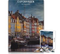 Puzzle de 1000 pièces pour Adultes, Jigsaw Copenhagen, Jeu Impossible, Cadeau pour Femmes, Jouet Anti-Stress, Dimensions 38x52cm