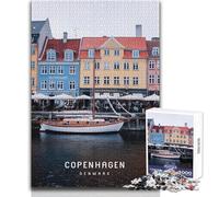 Puzzle de 1000 pièces pour Adultes, Jigsaw Copenhagen, Jeu Stimulant, Jouet à Assembler, Cadeau d'anniversaire, Dimensions 50x75cm