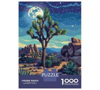 Puzzle De 1000 Pièces pour Adultes Joshua Tree Park Puzzles pour Adolescents Jeux Relaxants Améliorent La Mémoire Cadeaux Uniques pour Anniversaire Et Noël 38x26cm/1000pcs