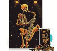 Puzzle de 1000 pièces pour Adultes, Joueur de Saxophone, Jouet Intelligent et Amusant, Bords Lisses, pour Les fêtes (50x75cm)