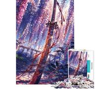 Puzzle de 1000 pièces pour Adultes Katana sanglante dans Un Jardin de glycines Difficile et Stimulant Une œuvre d'art Jeu éducatif Convient aux Personnes de 14 Ans et Plus (38x26cm)
