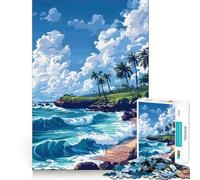 Puzzle de 1000 pièces pour Adultes Kauai,Hawaï Pixel Art Découpe Impeccable Jeu de Concentration Amusant Cadeau Gratuit Cadeau d'anniversaire Amusant (38x52cm)