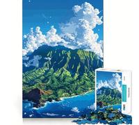 Puzzle de 1000 pièces pour Adultes Kauai Hawaii Pixel Art Fine Joint Fun Smart Challenge Fun Quiet Game Time Birthday Hobby Gift (38x52cm)