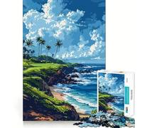 Puzzle de 1000 pièces pour Adultes Kauai Hawaii Pixel Art,Jeu de réflexion et de Calme,décoration de Noël (38x52cm)