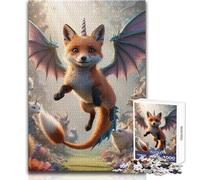 Puzzle de 1000 pièces pour Adultes - Kit de tyrolienne avec Ailes de Dragon - Jeu Stimulant - Idée Cadeau - Dimensions : 50x75cm