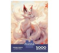 Puzzle De 1000 Pièces pour Adultes Kitsune Japanese Fox Puzzles pour Adultes Jeux Amusants Découpe De Précision Difficile Et Stimulant 38x26cm/1000pcs