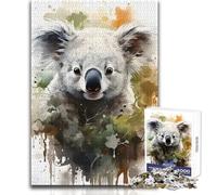 Puzzle de 1000 pièces pour Adultes - Koala à Peindre - Détendez-Vous Pendant Votre Temps Libre - Découpe Nette et Assemblage sans Couture - Dimensions:50x75cm