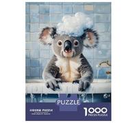 Puzzle De 1000 Pièces pour Adultes Koala Bath Time Puzzles pour Adolescents Jeu Manuel Défi Difficile Cadeau d'anniversaire, Cadeaux, 52x38cm/1000pcs