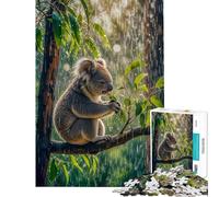 Puzzle de 1000 pièces pour Adultes Koala sous la Pluie Un Jeu de découpe de précision Impossible Qui stimule Le Cerveau et Convient aux 14 Ans et Plus (50x75cm)