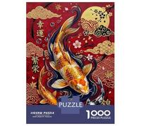 Puzzle De 1000 Pièces Pour Adultes Koi Fish And Cherry Blossoms Poster, Picture, Metal Print, Paint by Tollaru Puzzle Adulte, Jeu De Réflexion, Cadeau D'anniversaire, Difficile À Compléter 38x26cm/100