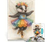 Puzzle de 1000 pièces pour Adultes La fée Blaireau Jeu de Construction Interaction Parent-Enfant Collection d'artistes Beaux-Arts 50x75cm