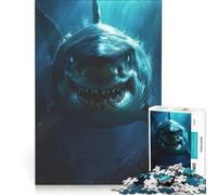 Puzzle de 1000 pièces pour Adultes La Grande Attaque du Requin, Jeu éducatif, Difficile, Cadeau d'anniversaire Original 38x26cm