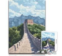 Puzzle de 1000 pièces pour Adultes - La Grande Muraille de Chine - Un Passe-Temps paisible et satisfaisant - Assemblage Parfait - Découpe de précision - Dimensions:50x75cm