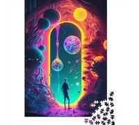 Puzzle de 1000 pièces pour Adultes « La Porte de l'Inconnu », Puzzle en Bois, pour Les Amis et la Famille, 1000 pièces (75 x 50 cm).