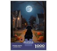 Puzzle de 1000 pièces pour adultes - Laboratoire noir - Halloween - Rue nocturne - Jeu familial - Améliore la mémoire - Difficile et défi - 70 x 50 cm - 1000 pièces