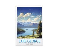 Puzzle de 1000 pièces pour Adultes - Lac George, New York - Niveau Impossible, Difficile et Amusant - 38 x 26 cm