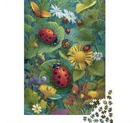 Puzzle De 1000 Pièces pour Adultes Ladybugs Garden Scene Puzzle, Jouet, Décoration Murale, Difficile Et Stimulant 70x50cm/1000pcs