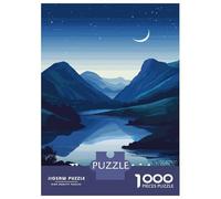 Puzzle De 1000 Pièces pour Adultes Lake District Night Puzzle pour Adultes Jeu Manuel Décoration Murale Activités Amusantes À La Maison, 70x50cm/1000pcs