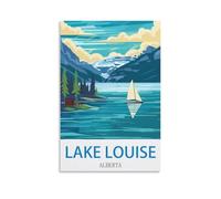 Puzzle de 1000 pièces pour Adultes, Lake Louise, Alberta. Puzzle de 1000 pièces pour Adolescents et Enfants. Jeu de Puzzle divertissant et Stimulant pour Le Cerveau. 38 x 26 cm.