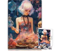 Puzzle de 1000 pièces pour Adultes : L'Alchimiste et Les Crânes Jeu Relaxant et Stimulant pour Un Anniversaire Dimensions : 50x75 cm