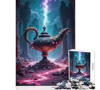 Puzzle de 1000 pièces pour Adultes Lampe Magique en ruines Jeu Anti-Stress Idée Cadeau de Noël Jeu Relaxant pour Un Anniversaire ou Noël Dimensions 38x26cm