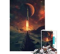Puzzle de 1000 pièces pour Adultes Lancement de fusée dans l'espace Jeu de réflexion Difficile et Stimulant basé sur l'analyse et la logique à partir de 14 Ans (50x75cm)