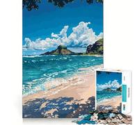 Puzzle de 1000 pièces pour Adultes Lanikai Hawaii Pixel Art Fine Joint Fun Smart Challenge Fun Quiet Game Time Birthday Hobby Gift (50x75cm)