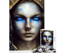 Puzzle de 1000 pièces pour Adultes Larmes Bleues du désespoir Décoration intérieure Jouet idée Cadeau Jeu éducatif et Anti-Stress Dimensions 38x52cm