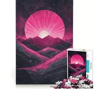 Puzzle de 1000 pièces pour Adultes L'Ascension du Rose Céleste, Jeu éducatif, défi Stimulant, renforce Les Liens d'amour Entre Les Couples 38x26cm