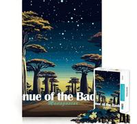 Puzzle de 1000 pièces pour Adultes « L'Avenue des Baobabs » de Madagascar,décor découpé avec précision,Jeu cognitif,Divertissement pour Les Moments de détente,Cadeau d'anniversaire Artistique 50x75cm