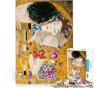 Puzzle de 1000 pièces pour Adultes Le Baiser 1908 Séjour Anti-Stress pour Tuer Le Temps Car C'est Un pour Toute la Famille 75x50cm