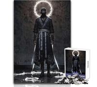 Puzzle de 1000 pièces pour Adultes:Le Bourreau aux Yeux bandés - Guerrier du Jugement Divin Un Jeu de précision apaisant et Relaxant Dimensions:38x26cm