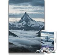 Puzzle de 1000 pièces pour Adultes - Le Cervin - Jeu éducatif Familial pour Les Femmes - Cadeau de Noël Secret - Dimensions : 38x26cm