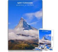 Puzzle de 1000 pièces pour Adultes - Le Cervin - Soirée Jeux et Divertissement en Famille - Un Cadeau Artistique Amusant et Humoristique - Dimensions 38x52cm