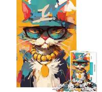 Puzzle de 1000 pièces pour Adultes Le Chat Chuchoteur des Rues Jeu Impossible éducatif et Stimulant Cadeau Amusant pour améliorer la mémoire (50x75cm)