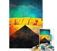 Puzzle de 1000 pièces pour Adultes Le Chemin vers Le Rocher sacré Jeu de détente Niveau de difficulté Difficile Cadeau d'anniversaire Original et Unique (38x26cm)