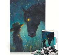 Puzzle de 1000 pièces pour Adultes Le Cheval Qui murmure Jeu de Construction Interaction Parent-Enfant Collection d'artistes Beaux-Arts 50x75cm