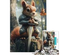 Puzzle de 1000 pièces pour Adultes Le Chevalier Écureuil Activités Amusantes à la Maison pour Toute la Famille Jeu éducatif à partir de 14 Ans (50x75cm)
