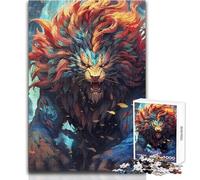 Puzzle de 1000 pièces pour Adultes - Le Dieu Lion Tout-Puissant - Jeu éducatif - Défi Difficile - À Monter soi-même - Dimensions : 50x75cm