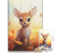 Puzzle de 1000 pièces pour Adultes - Le Doux Petit Bambi - Casse-tête, Jeu Familial, Anti-Stress, Cadeau d'anniversaire - Dimensions:50x75cm