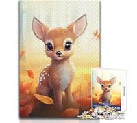 Puzzle de 1000 pièces pour Adultes - Le Doux Petit Bambi - Jeu de Puzzle Unique et Stimulant - Décoration Murale - Cadeau d'anniversaire - Dimensions:38x52cm
