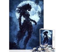 Puzzle de 1000 pièces pour Adultes Le Hurlement de la Chasseresse au Clair de Lune Décoration Murale pour se détendre et renforcer Les Liens Amoureux Dimensions 50x75cm