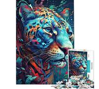 Puzzle de 1000 pièces pour Adultes Le Jaguar attentif » Décoration Murale Une œuvre d'art pour Toute la Famille (Dimensions 38x26cm)