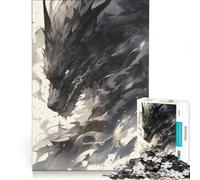 Puzzle de 1000 pièces pour Adultes Le Loup de l'ombre Jeu de réflexion Niveau Difficile pour renforcer Les Liens Amoureux 38x52cm
