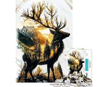 Puzzle de 1000 pièces pour Adultes Le Monarque verdoyant du Bosquet doré Jeu de réflexion pour Adultes Découpe de précision Idéal comme Cadeau (Dimensions 50x75cm)