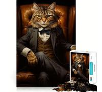 Puzzle de 1000 pièces pour Adultes Le Patron Veut Te Voir avec Un Chat,décoration soignée,Jeu cognitif Amusant,Jeu de Paix,activité d'anniversaire (38x26cm)