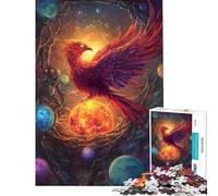 Puzzle de 1000 pièces pour Adultes Le Phénix renaît de Son nid Cosmique Puzzle Anti-Stress idéal comme Cadeau (Taille 38x52cm)