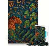 Puzzle de 1000 pièces pour Adultes Le Procès du Léopard », Peinture Abstraite, Jeu de logique avec pièces ajustées, Moment de détente et de Plaisir, Cadeau d'anniversaire Amusant (38x26cm)
