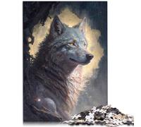 Puzzle de 1000 pièces pour Adultes Le Puzzle éducatif d'apprentissage Cosmic Wolf est idéal comme Cadeau pour Toute la Famille 10,27 po x 14,96 po