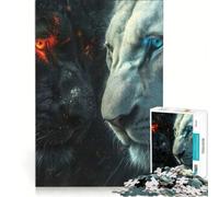 Puzzle de 1000 pièces pour Adultes Le Roi Lion Deux Jouets à Monter soi-même Interaction Parent-Enfant renforce Les Liens d'amour au Sein du Couple 38x26cm